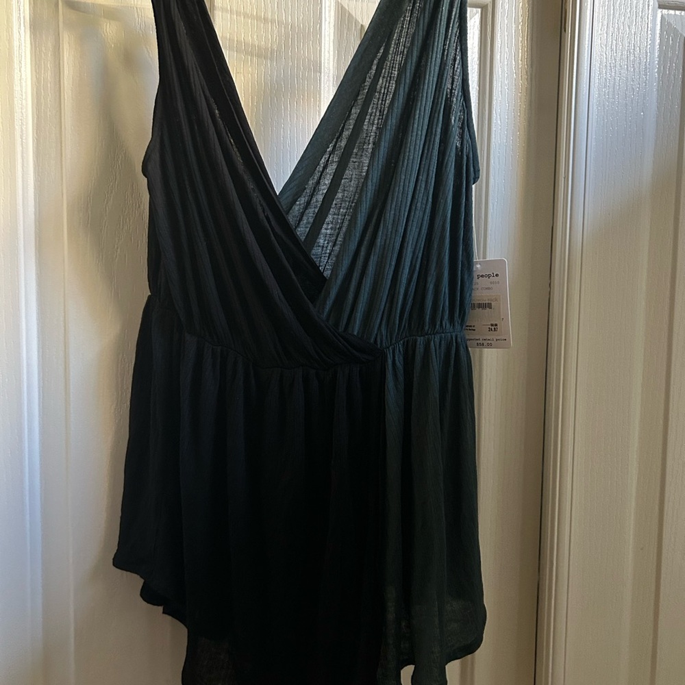 Free People Dark Green tunic
